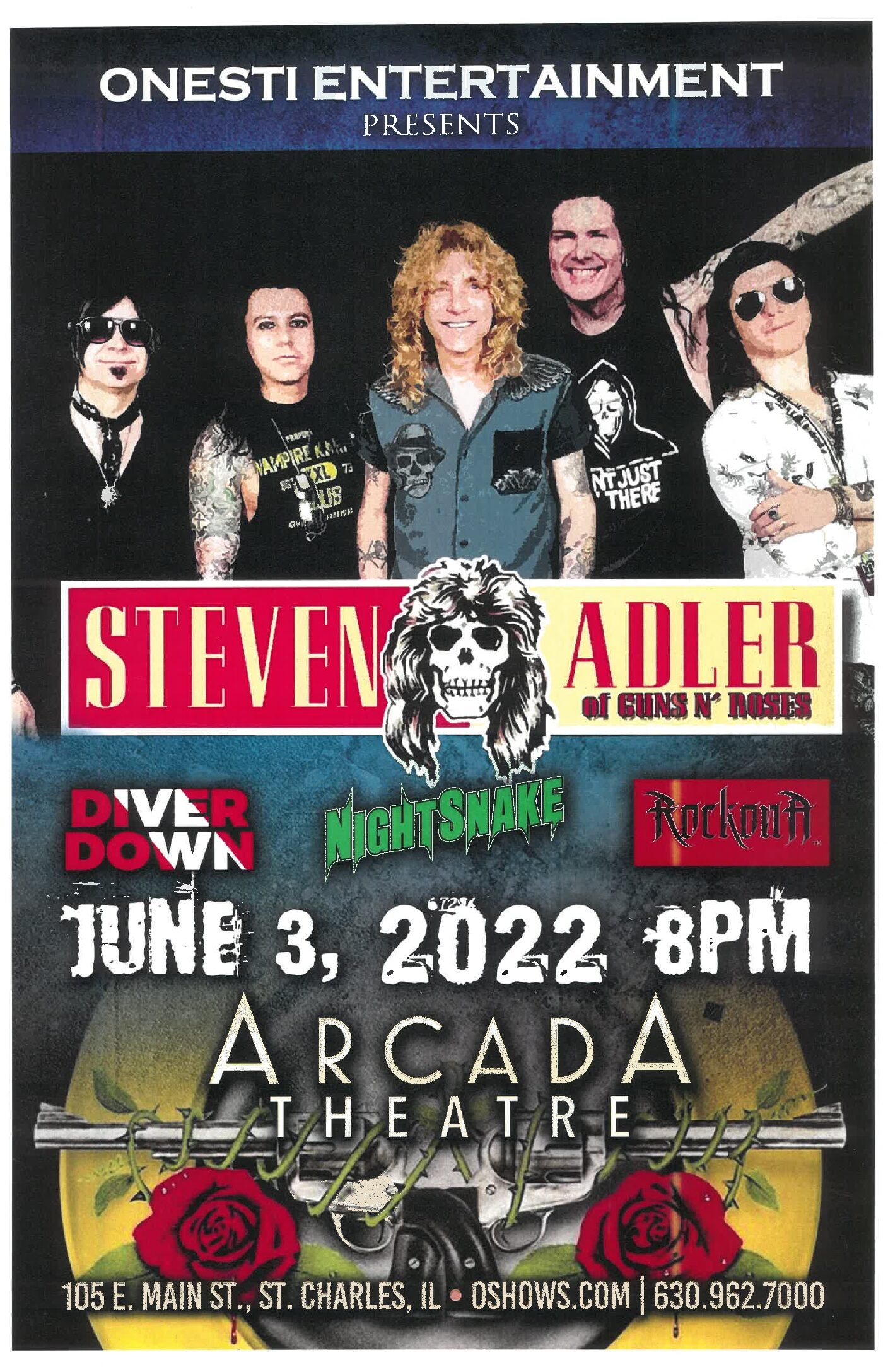 Steven Adler (Guns N' Roses) Poster 06/03/22-ARC (Unsigned only)