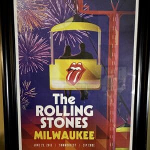 The Rolling Stones -2015 Summerfest Milwaukee, WI. Tour Poster Framed