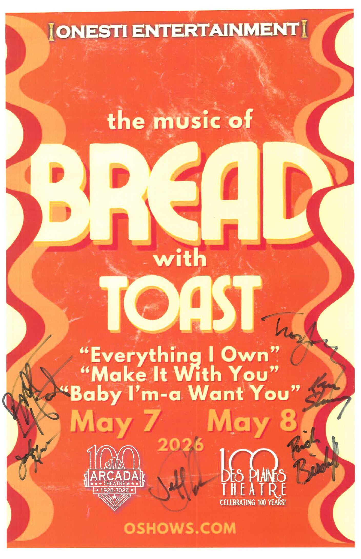 Toast (Tribute to Bread) Poster 5/07/26-ARC, 5/08/26-DPT