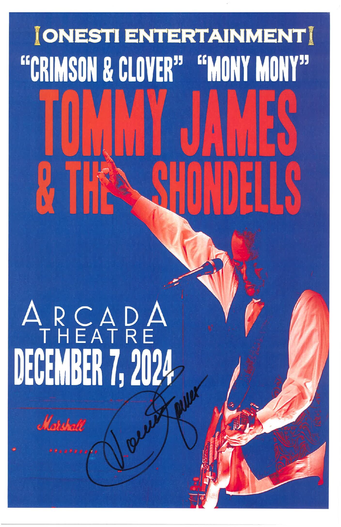 Tommy James & The Shondells Poster 12/07/24-ARC