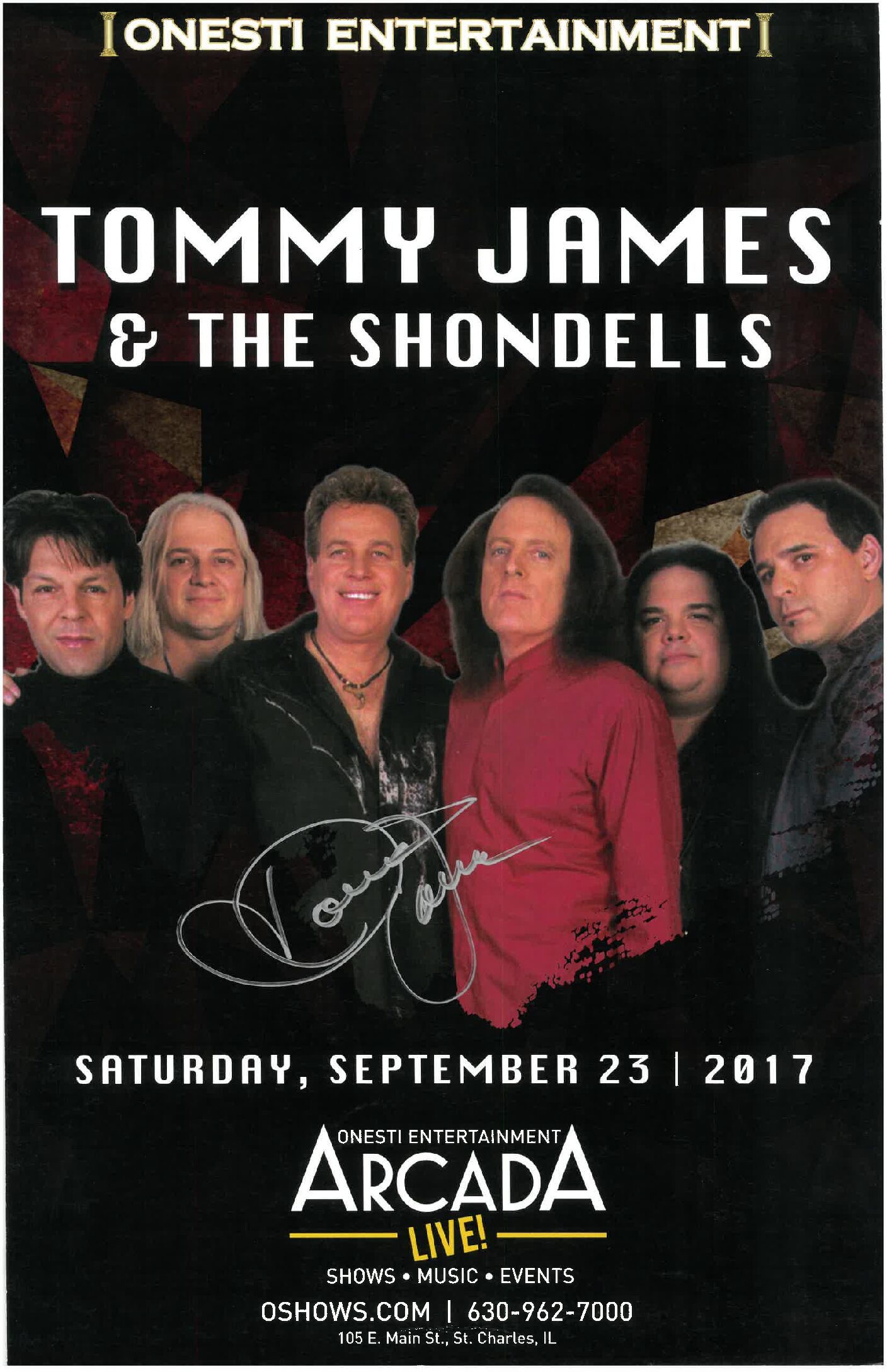 Tommy James & The Shondells Poster-9/23/17-ARC