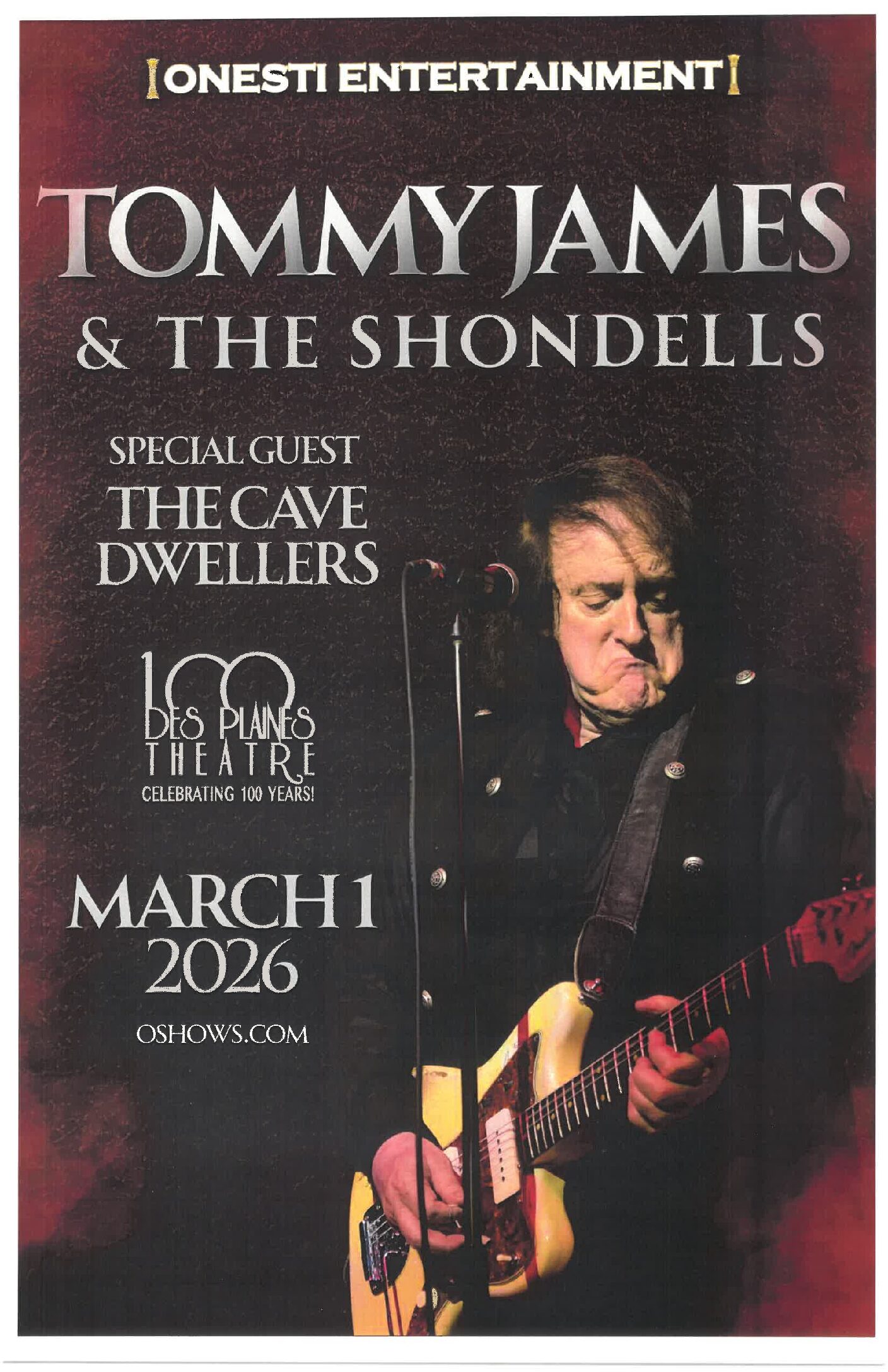 Tommy James & The Shondells Poster 03/01/26-DPT