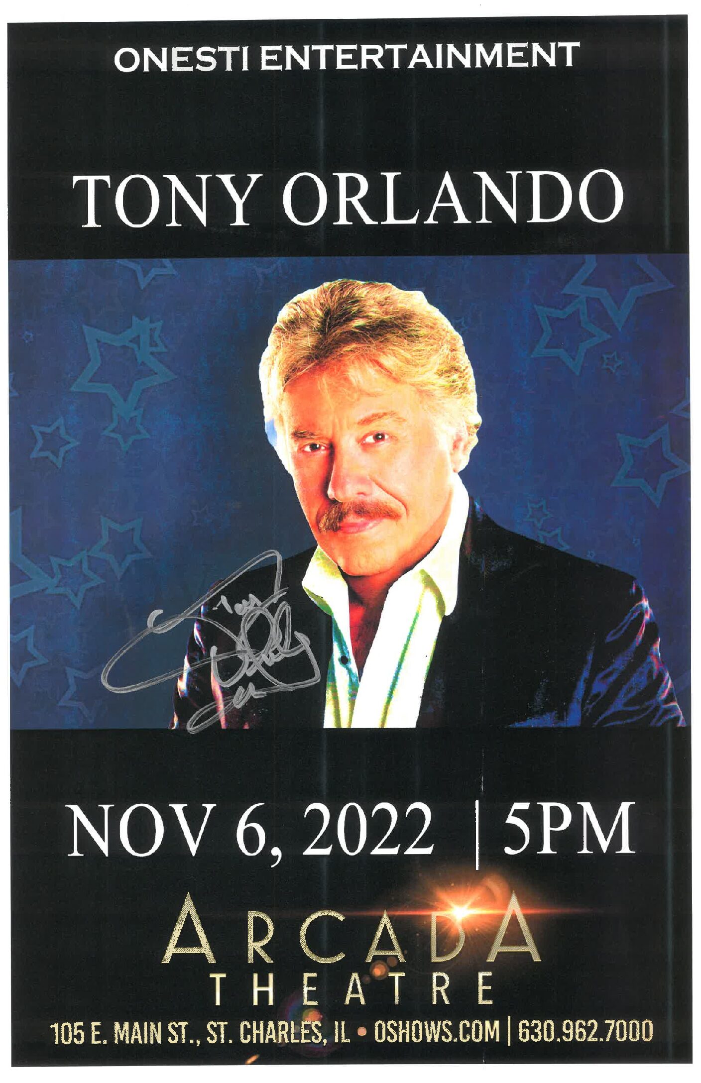 Tony Orlando Poster 11/6/22-ARC