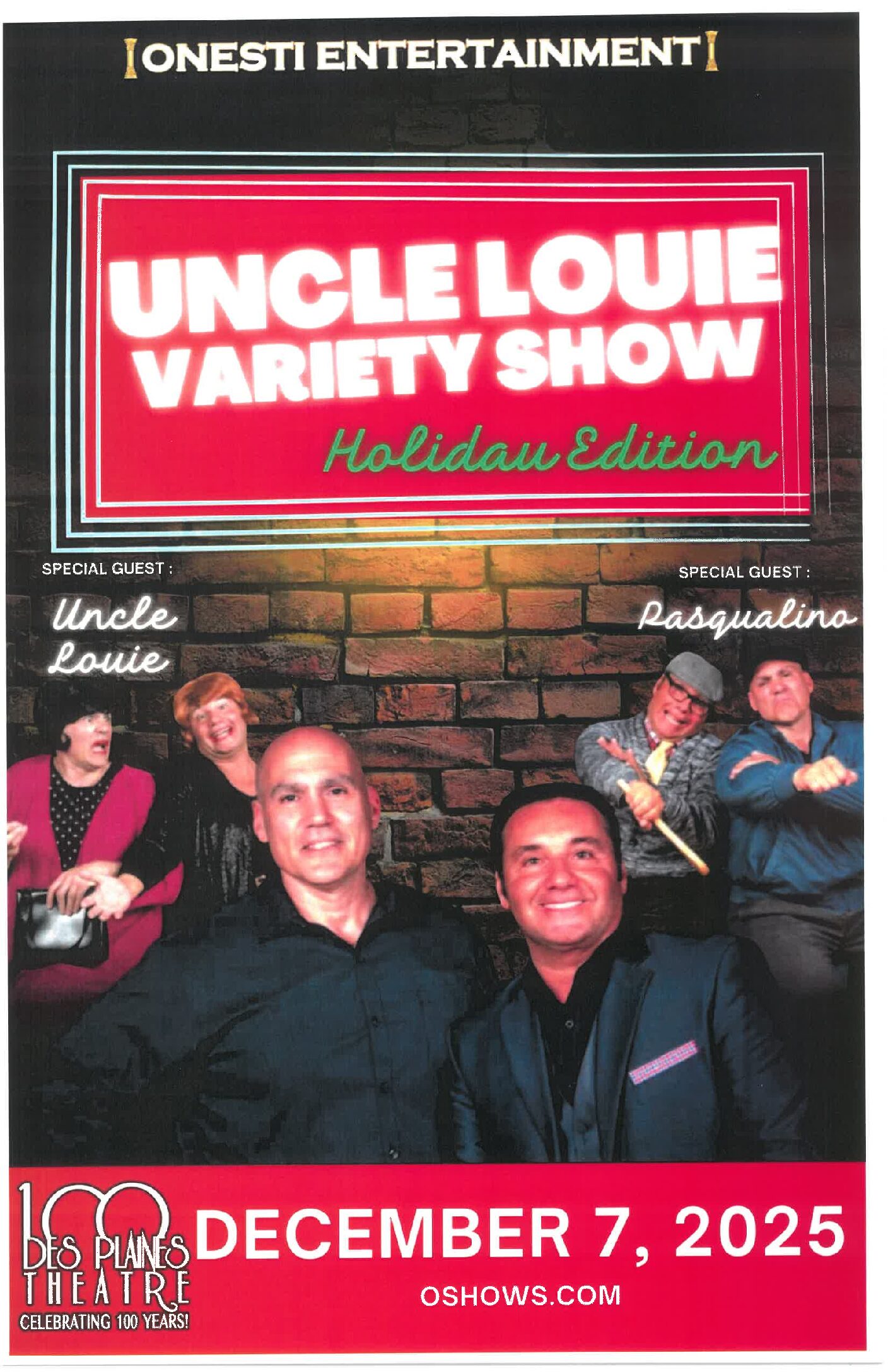 Uncle Louis Variety Show Poster 12/07/25-DPT