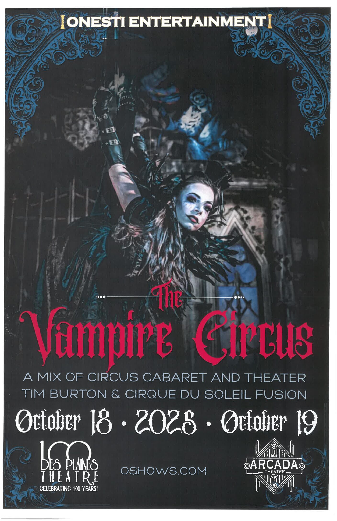 The Vampire Circus Poster 10/18/25-DPT, 10/19/25-ARC