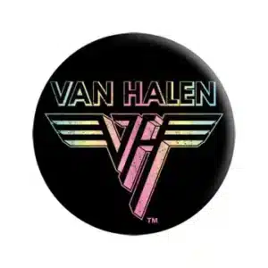 Van Halen Rainbow Logo Button