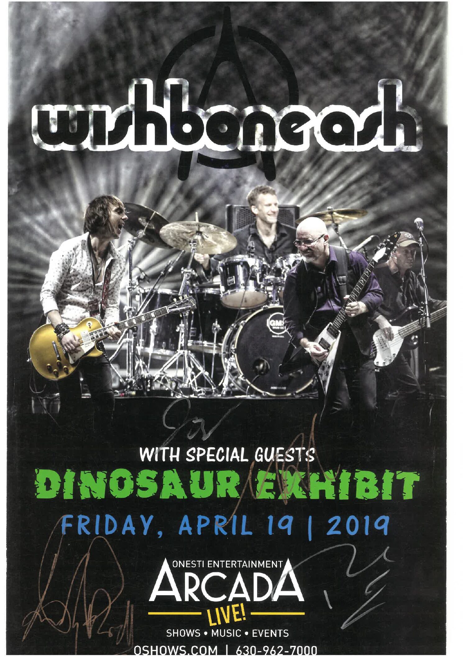Wishbone Ash w/ Special Guest Dinosaur Exhibit Poster 4/19/19-ARC