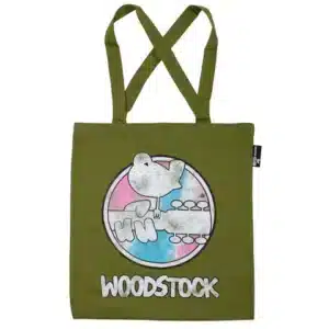 Woodstock Distressed Bird On Guitar Tote Bag