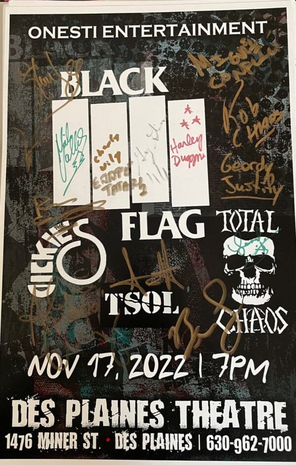 black flag poster 11/17/22 (signed)
