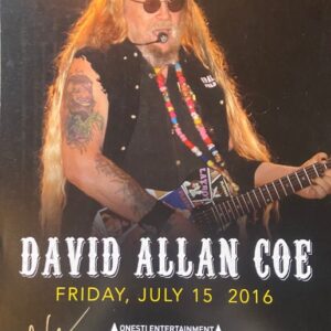 David Allan Coe Poster- 7/15/16-ARC