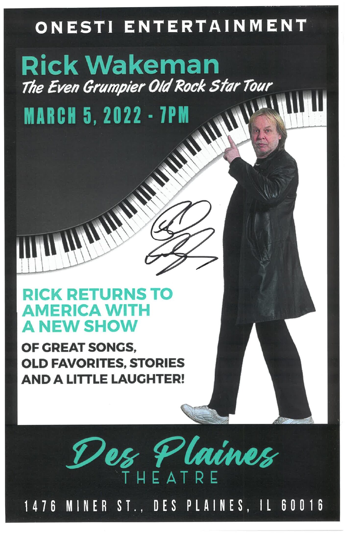 Rick Wakeman Poster- 3/5/22 (signed)-DPT